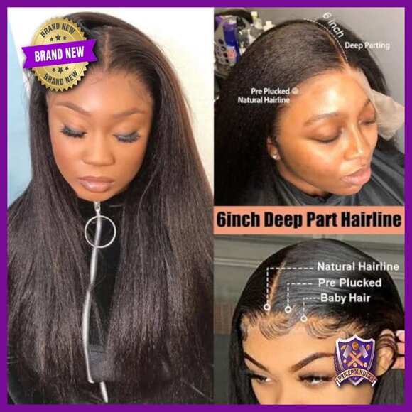 13x6 HD Lace Front Wig 180% Density Human Hair Glueless Pre Plucked main image 5